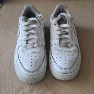 Size 4.5 Youth Nike Air Force 1 Low Triple White Unisex Sneakers